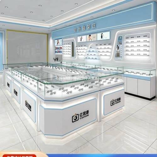 近眼镜示展柜943烤漆货架远视陈列柜台工厂商场快时尚眼镜店烤漆