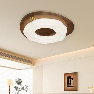 中古风创意曲式奇卧288室吸木顶灯全光谱童护眼复古日胡桃纹儿房