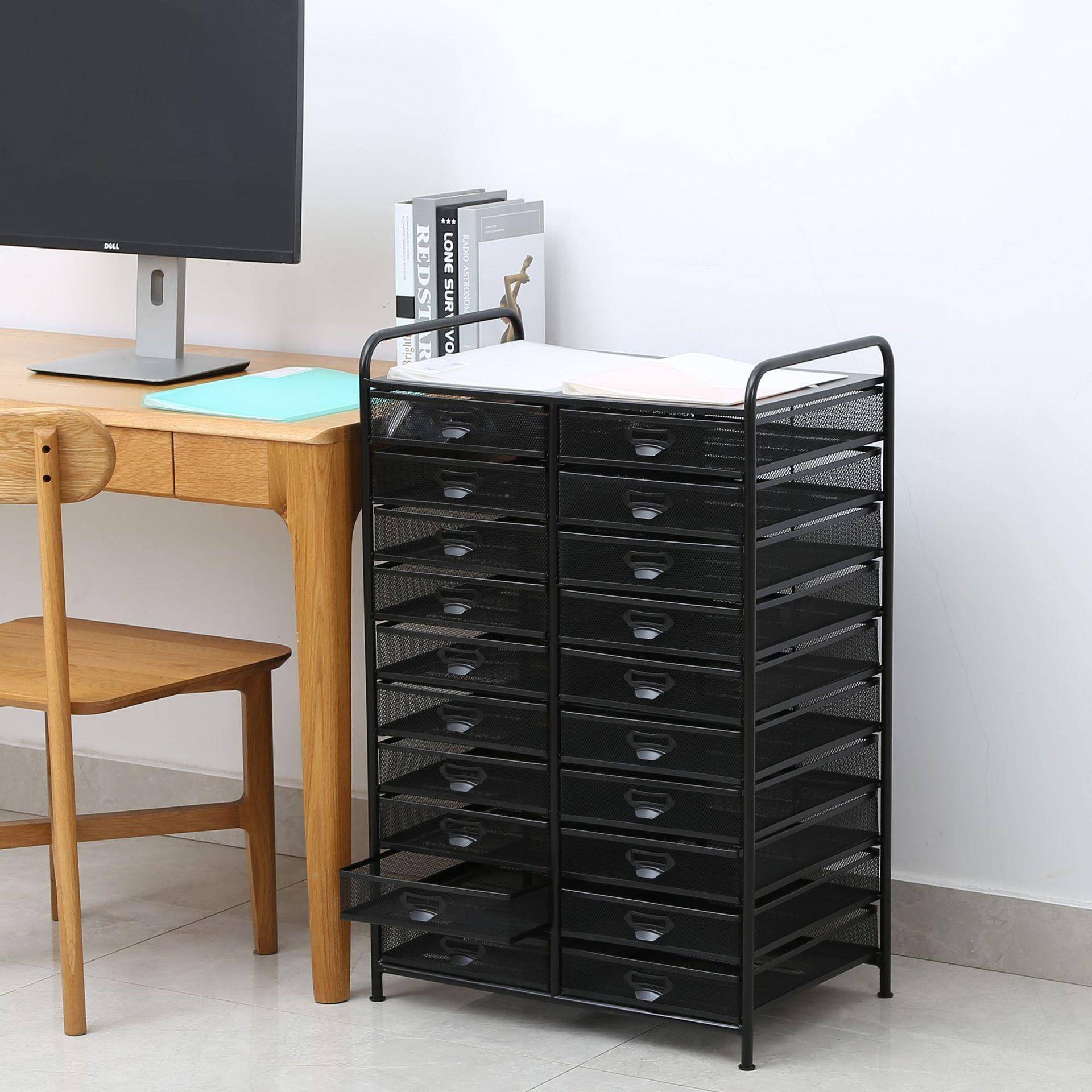 A4双排T10031层0办公室件架金属置物件架文件推车收纳盒文文具文