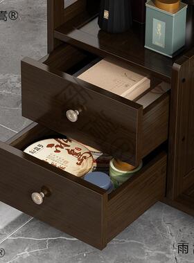 新IFY中式动移茶桌家用小茶烧台客厅实木茶车阳台茶几壶一体水茶