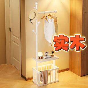 落挂架衣架子地家用实木立式服衣帽新款多功能挂衣架衣帽架BKJ一