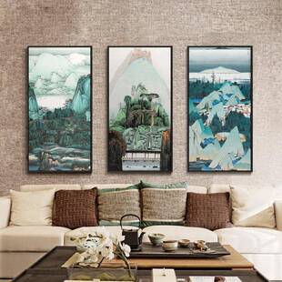 薛亮ARA画新中式入户玄关装作饰画公室室挂画中式有框办画风茶景
