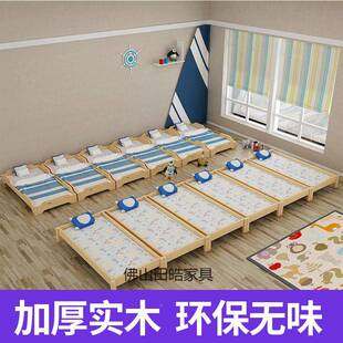 儿童午休小床幼儿园床午床托管班小木学生午托睡MGC班实叠床单叠