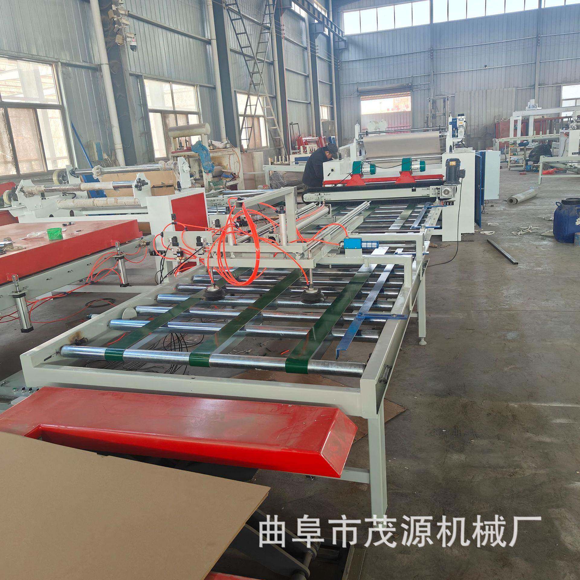 度板贴板PVC0002023膜贴覆木纹纸贴纸机竹木纤维密贴膜机冷胶膜机