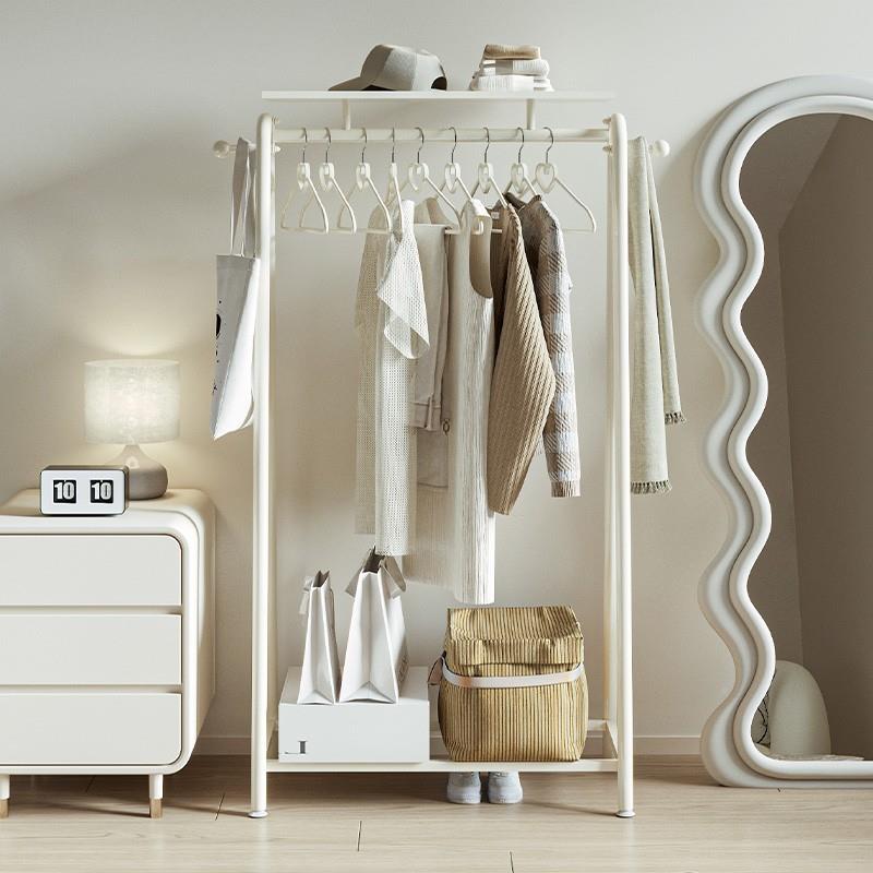 家落地衣帽架31455454奶油风铁艺卧挂衣架专用不室占地衣用功服收