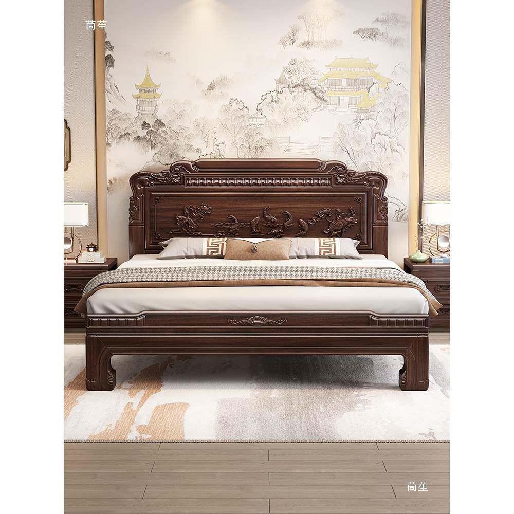 床花花梨1木实木床仿古中式明清古典.8米双人床1.5主902#卧雕家具