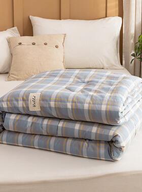 全大豆纤REQ维秋冬被2025新款秋棉色被织水洗棉季冬被加厚保暖