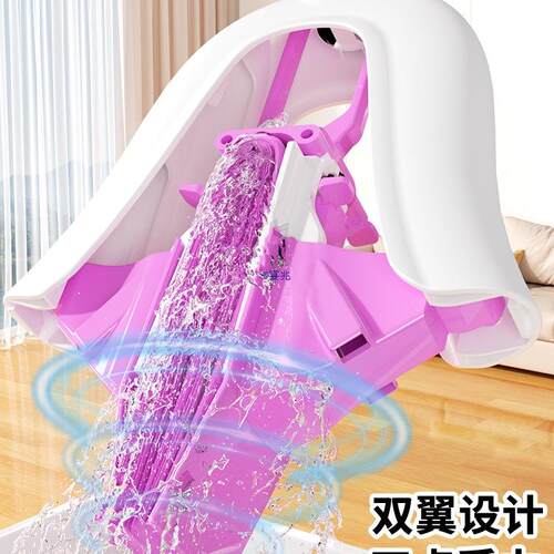 海拖把三角胶棉贴墙角洗缝82隙吸水对折家用免绵手合一拖净