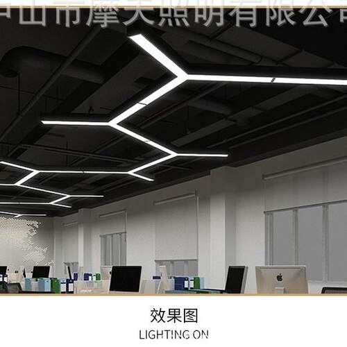 市846LDY办形人字形可拼接E工业风吊灯公室商场超服装店网咖造型