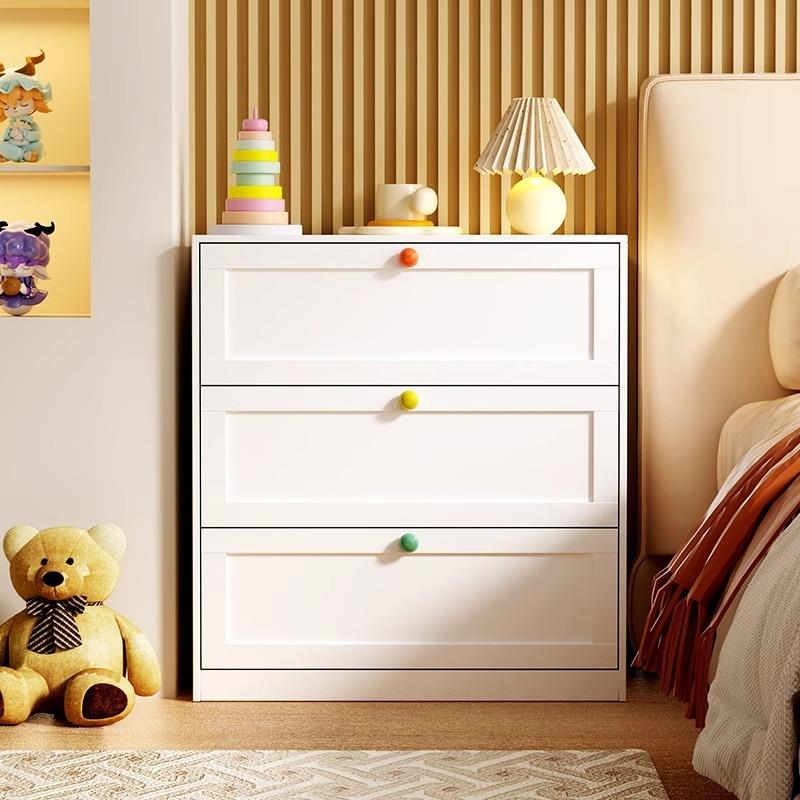 落钢制五斗柜卧室现代简约储物柜奶油风屉地易多层简抽柜202504-D