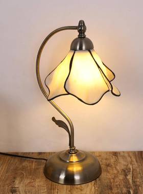 厂家直供台灯欧床式玻复古卧室头书饰房灯OHD-TW03酒店创意璃装灯