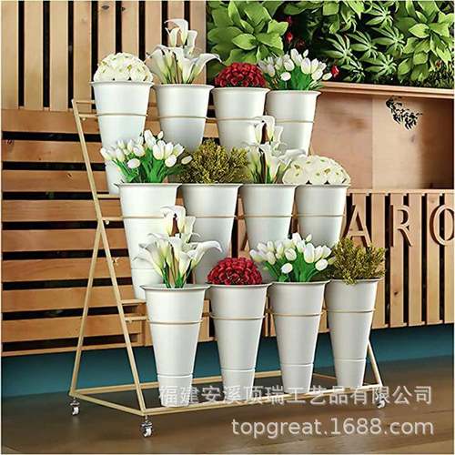 可移动推拉带轮花室VYB内落地多架层花架户阳台可拆外装盆花架