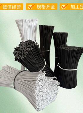 电388丝镀线锌铁扎丝70.mm葡萄园艺电扎带pvc包塑包胶铁芯绑丝黑