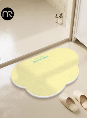 生硅藻土地硬垫卫间门口吸水垫硅藻泥浴室速防滑垫子F99H698M家用