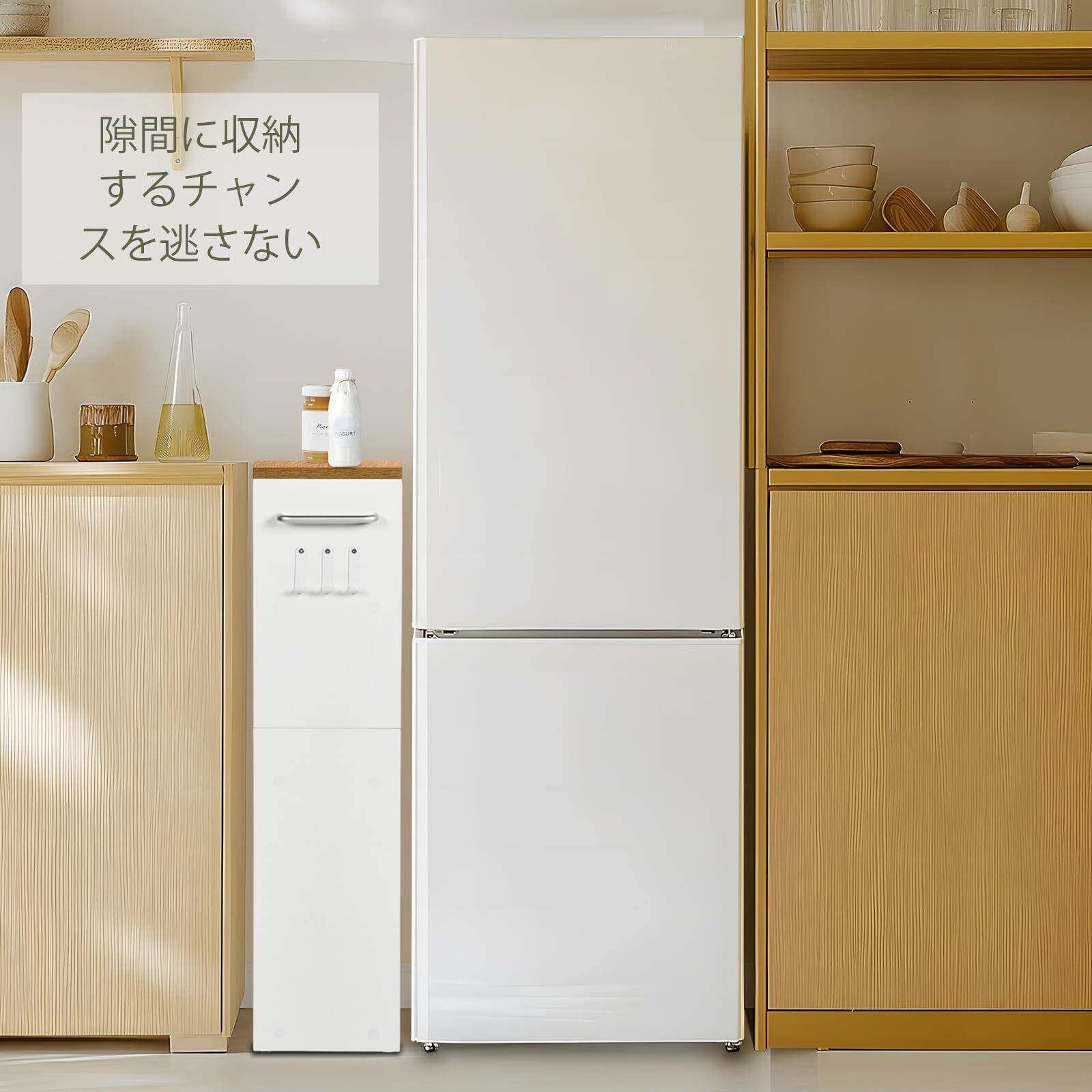 3间层厨房推车带脚轮狭窄空的收纳厨房SO204推车附带把手和个挂钩