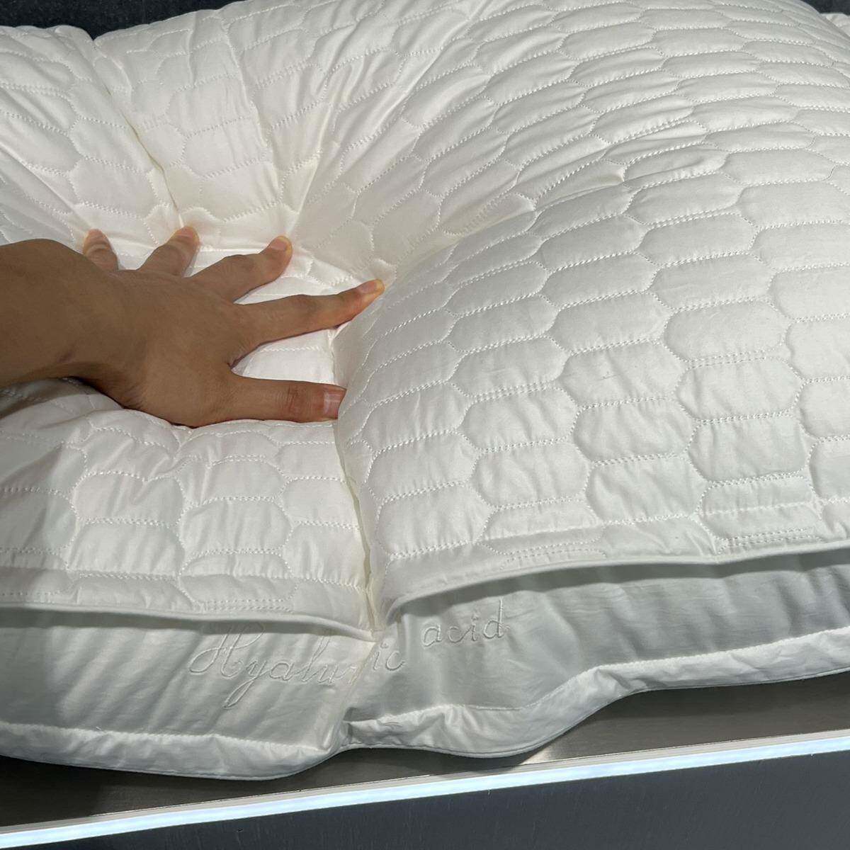 玻尿酸AER立头体枕柔软亲蓬肤松柔软全棉护单颈助睡眠枕人家用软