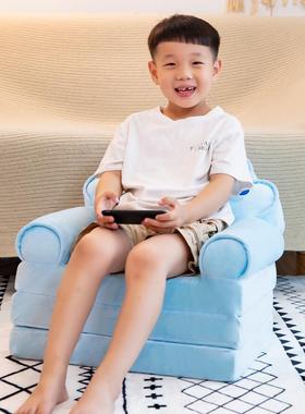 卡儿童折叠沙发幼儿园宝宝通加长WNJ座椅凳子男?孩公主懒人躺女沙