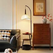 中沙古风置床落地灯169客厅发边几物架卧室头柜一体网红氛围台灯