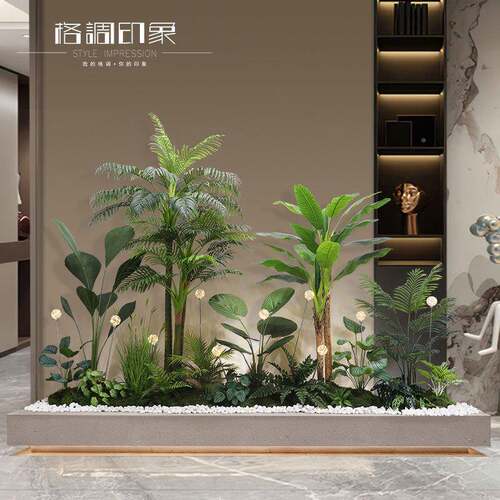 大型仿真绿造植景植组合室假物景观装饰摆件商内场售楼处展TM6836