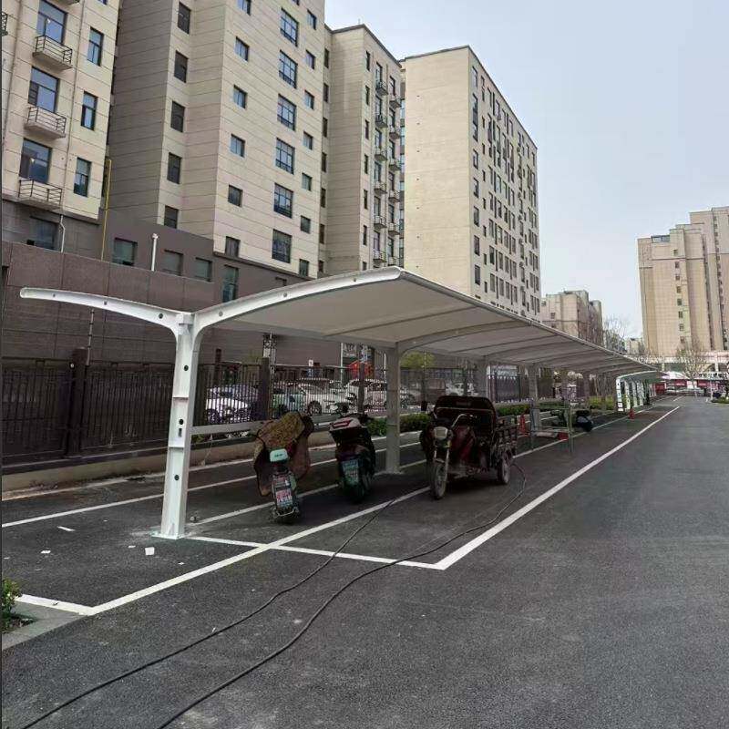 小电区充电桩车棚户车棚子体育场充双开形停停车雨棚遮外阳棚钢构