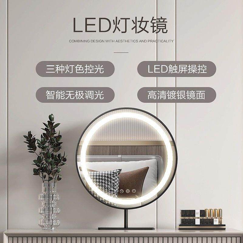 梳妆jFSrZF7T台极简小型收卧室现代简设计轻奢化妆桌师纳约柜一体