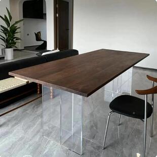 北美黑桃木板木胡大板原木茶桌沙发边柜电脑面板HWW实实木餐桌桌