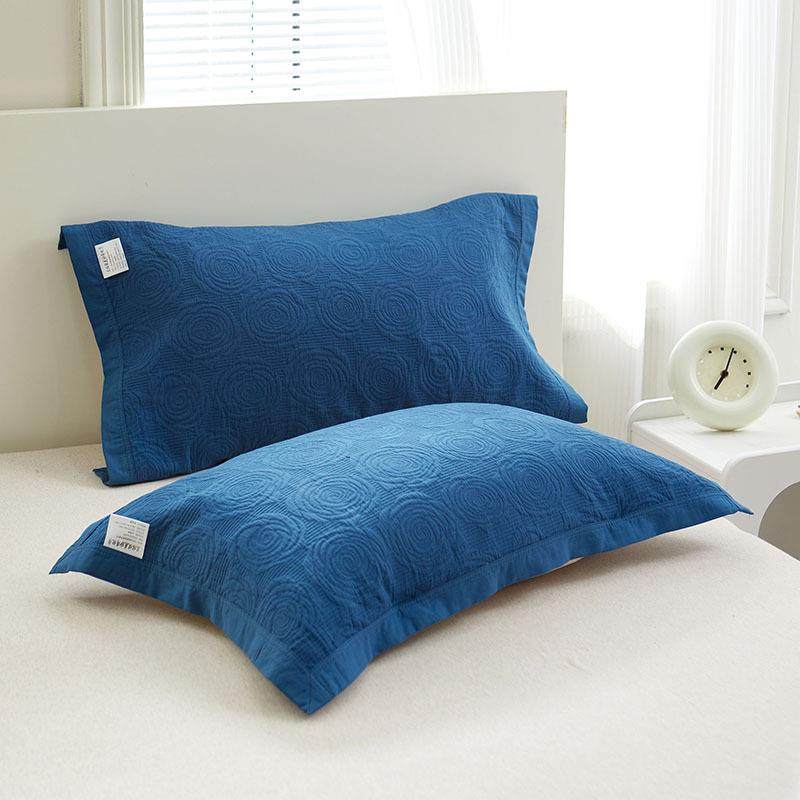 枕巾纯棉一mj0327对装纱枕头0巾全棉高档2可25新款固定防滑不脱布