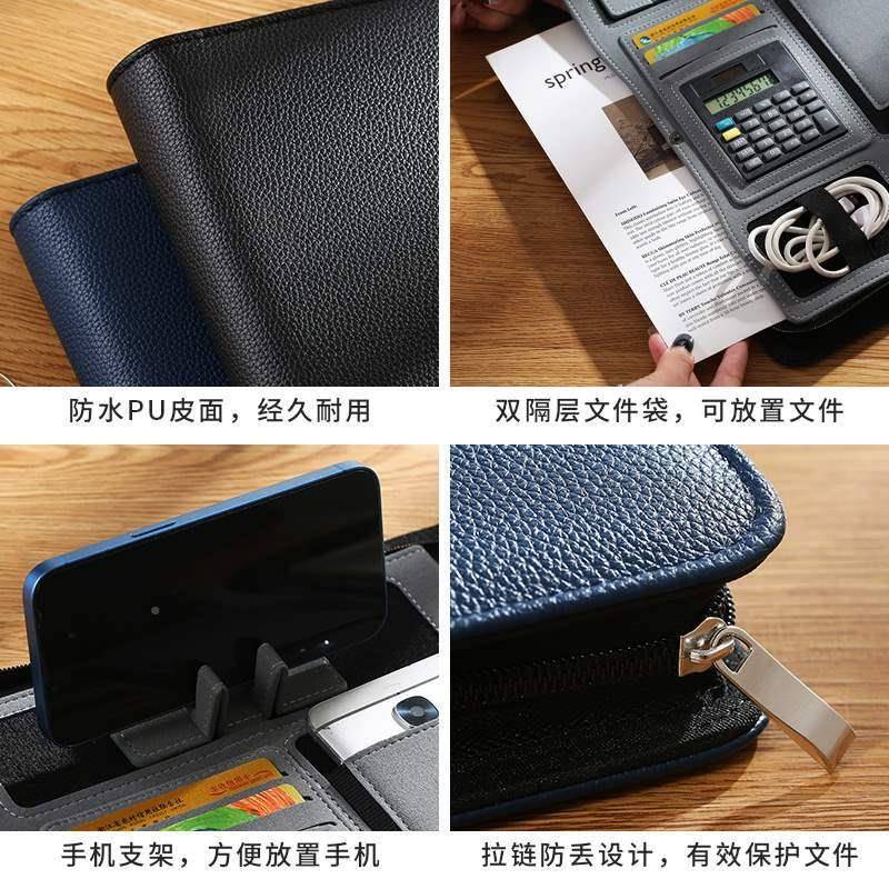 功耐yAwA7cPb磨沙发皮文件夹商能多务公拉链包资料销办售夹签约合