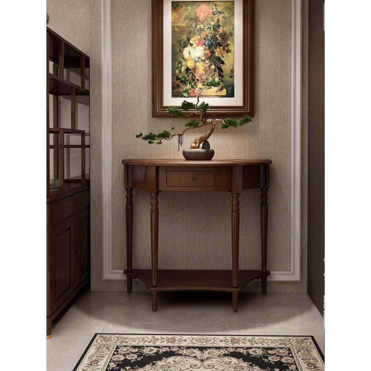 ?半玄圆关现桌走廊实木玄关台客厅靠墙装饰柜美窄HVB025式代玄关,玩具/童车/益智/积木/模型,其它,淘宝优惠券,粉丝福利购,淘宝优惠卷