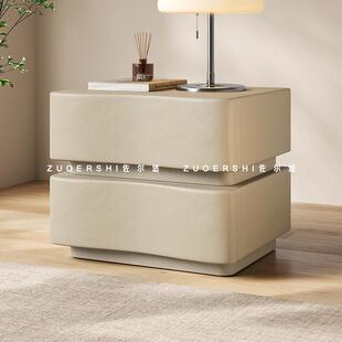 佐尔适瑟实木床头极简现代中瑟瑟床头风卧室古意瑟式储物边柜柜