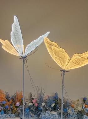 现VSW场礼舞台光蝴路引灯蝶发婚迎宾区装饰婚礼堂顶灯布置摆件道