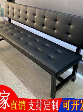 软包长条靠背椅沙发TFF餐椅凳长体长育馆诊所休息椅条理椅发店等