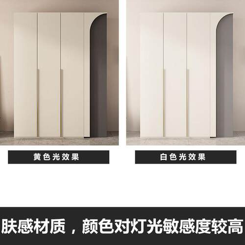Fls大GsD3Bwef衣柜家用卧室现收纳储物柜子极简奶油系衣柜衣轻奢