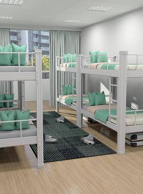 上下铁床员jg-88657工宿舍铺床学生寝室上双人铁艺床双层下铁床高