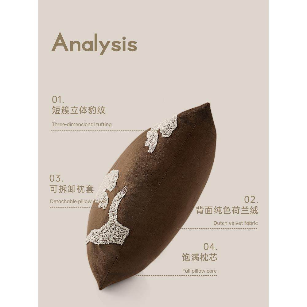 抱枕沙发客厅绣刺靠枕F975SST7套窗摆件装饰靠枕床可拆洗家飘用头