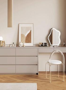 实台木梳妆斗柜一体代简约化妆台卧床室尾收纳柜轻TJP奢多功能现