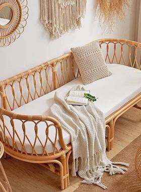 编沙发庭院三人人藤藤椅闲沙发小户双型组合客厅阳台VLQ民宿休简