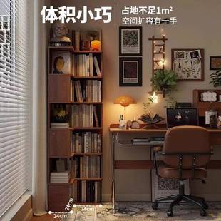 简易书架柜落置物架客厅转角GCV置地物角落书拐角储物柜卧架室墙