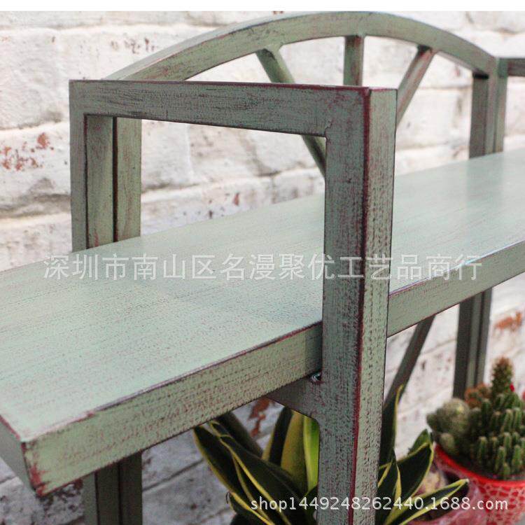复古铁艺作旧多肉花置物架家居装饰物架展A055示架花架园园艺储杂