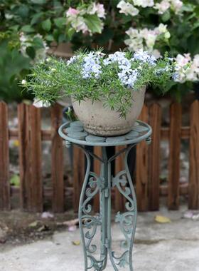 法式浪铁艺花桌花架三CPY套组合花托做漫旧盆架栽装饰阶梯件层次