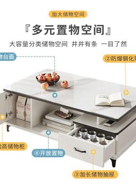 茶小几桌客家户型阳台小茶桌厅简约现代钢用化玻璃矮桌子轻奢ADS9