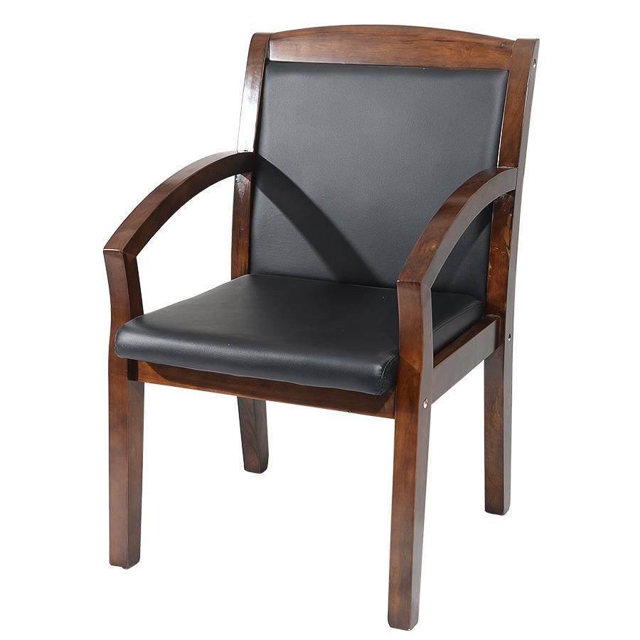 蓝柯中式办公四椅子高档脚固班前椅洽定谈会椅皮革FJD油漆议会议