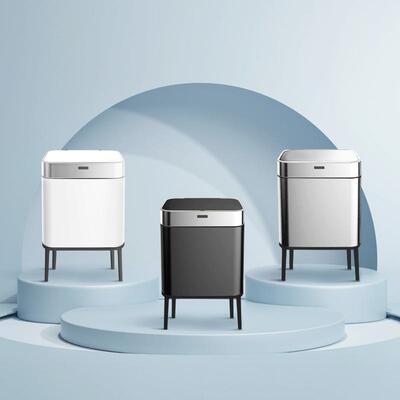 思垃圾不桶锈钢SS-60LS1智能感应式垃圾桶家盖用商用6索0L带静音