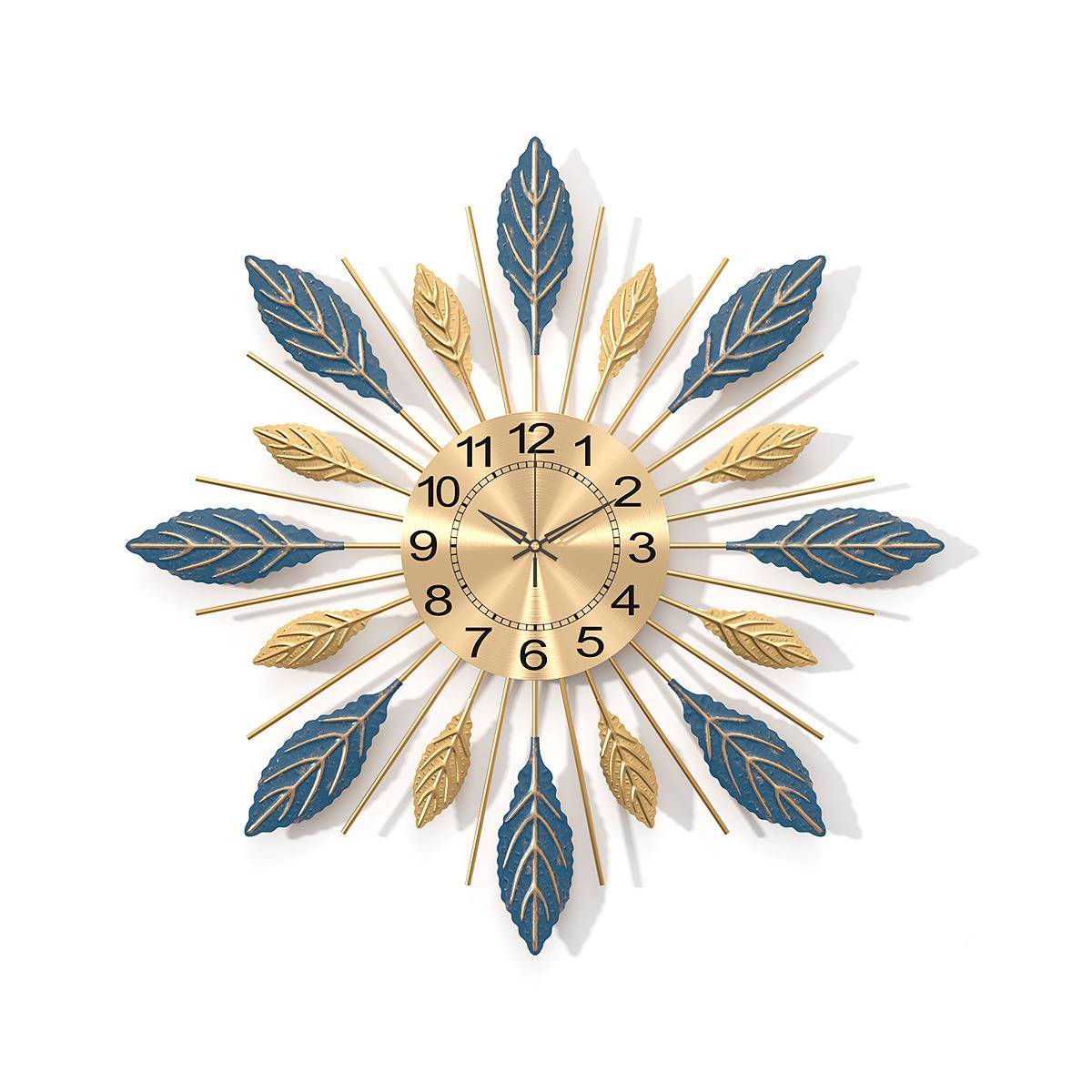 厅钟表简约孔POU雀钟创意客挂钟家用饰时装挂墙