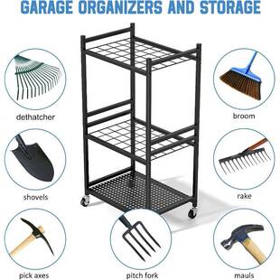 跨花架园境工收纳架庭院金属储物园林支yq156226架工具车农具架子