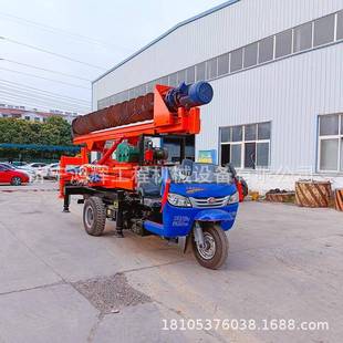 时风底盘OJE三地基打桩机农村三蹦子改坑轮装 钻桩车线杆电动螺旋
