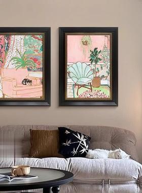 《时中式光》法中国卧室装饰画复古玄关挂画古风艺术风餐厅SNZA20