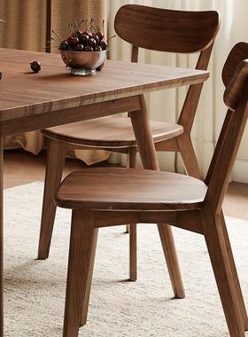 2025新款家用餐餐桌椅厅椅靠背实椅子餐QDN椅舍餐饮店商用学木生