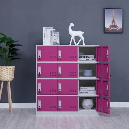 书包柜W-3100锁工储物柜彩色铁皮员存放收纳柜班级教带室生存包学