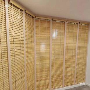 飞实办tj#ylofg木百窗木质.竹质.窗帘叶公室书房洋客厅餐厅遮光遮